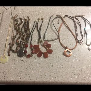 Bulk of stone necklaces.